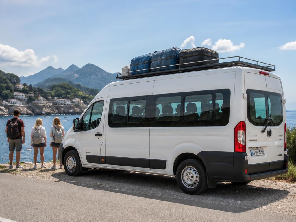Van transport on Ferryin